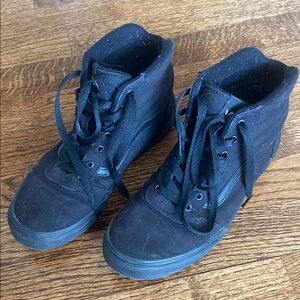 Vans Kids Black High-Top Shoes